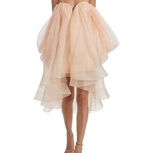 Zimmermann Crush Strapless Tulle Minidress